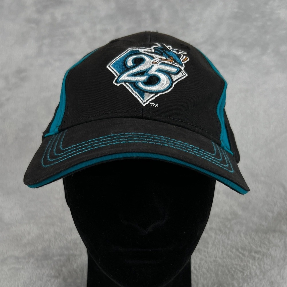San Jose Sharks 25th Anniversary Hat OSFM Black Men NHL Hockey Limited Edition